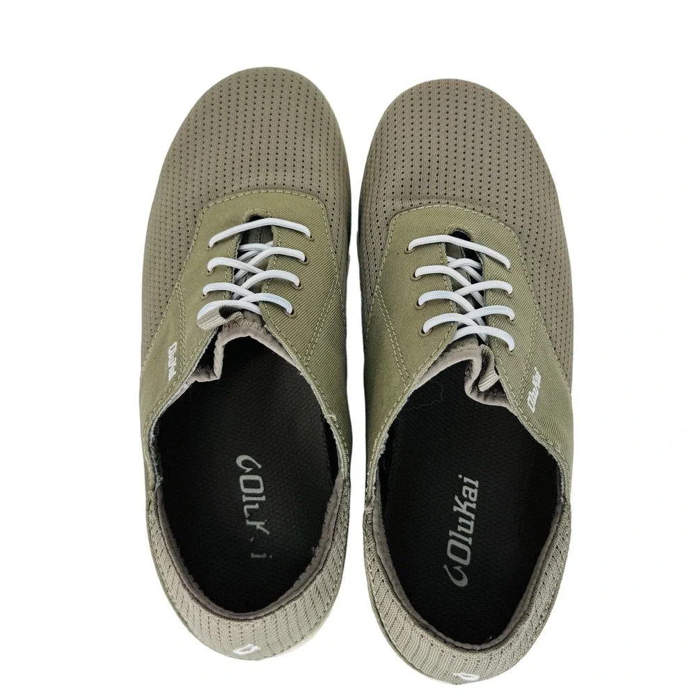 Nohea Moku No‎ Tie Boat Shoes Quick Dry Mesh Breathable Slip On Green Size 8.5M